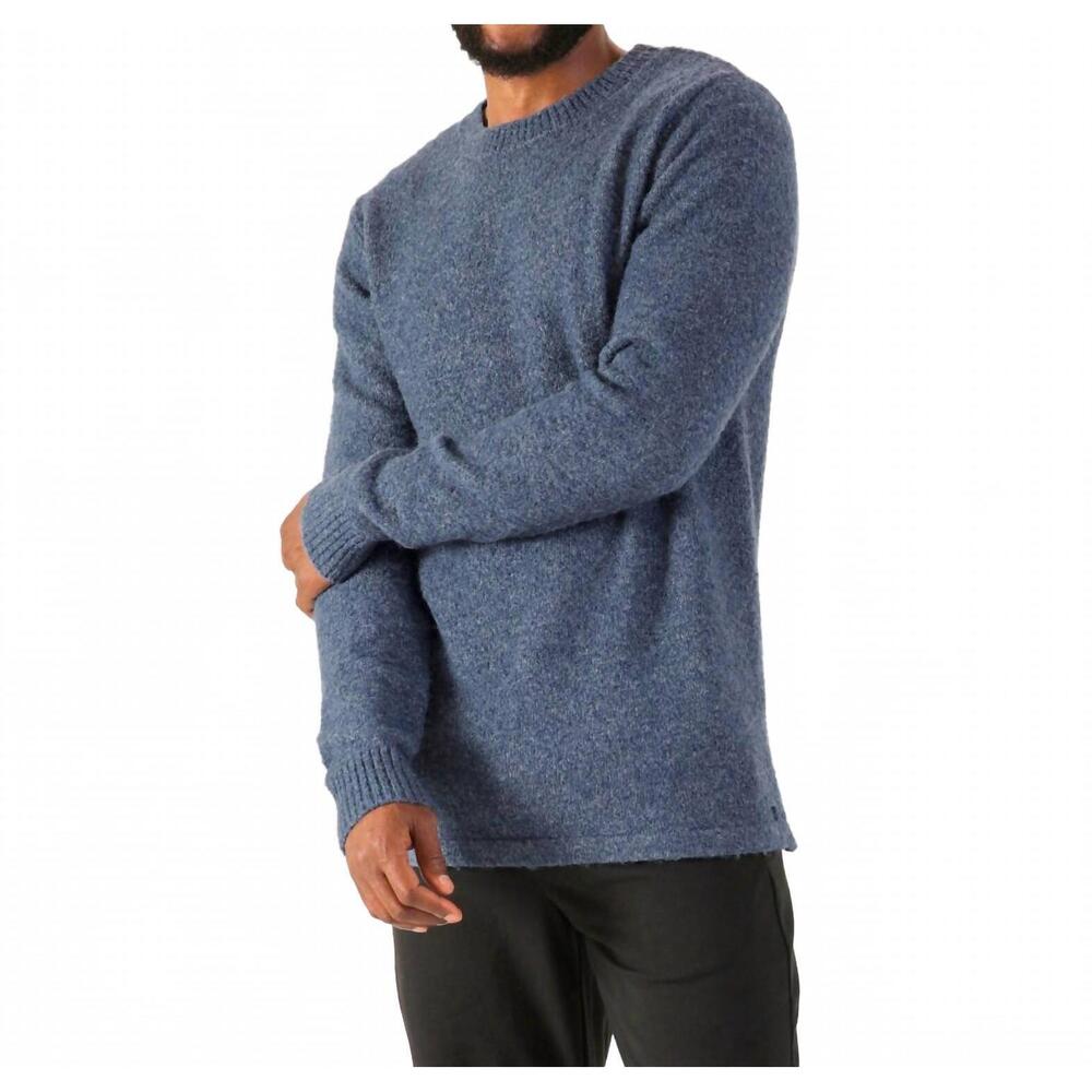 NEW GLYDER ridge view crew sweater in washed blue
